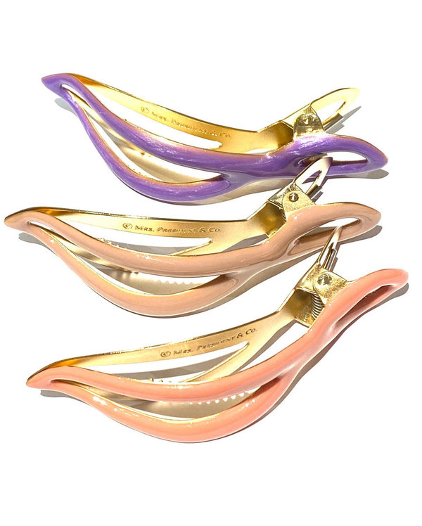 Mrs. President & Co - Power Hair clip M - Lila  With Gold
